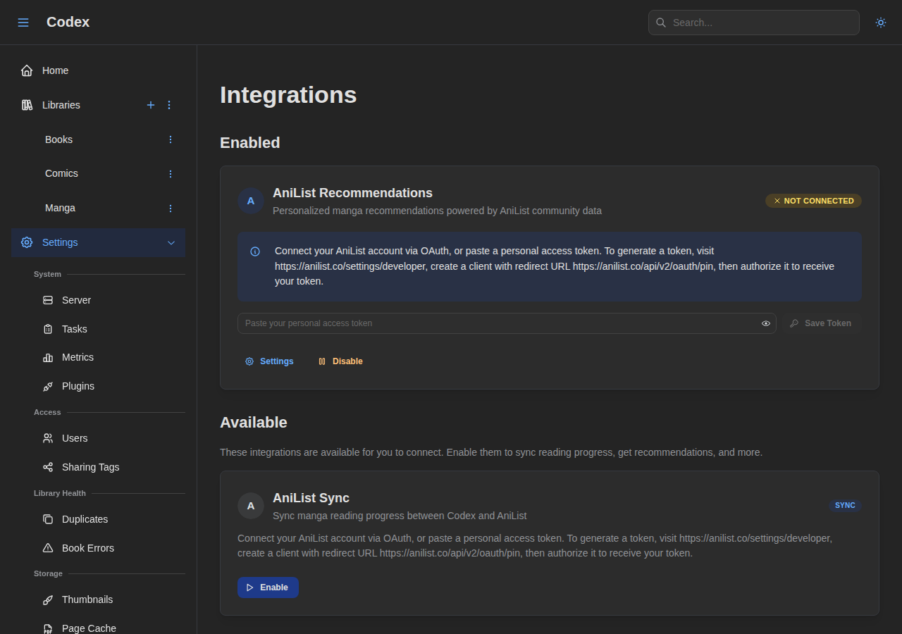 User Integrations - Enabled Sync